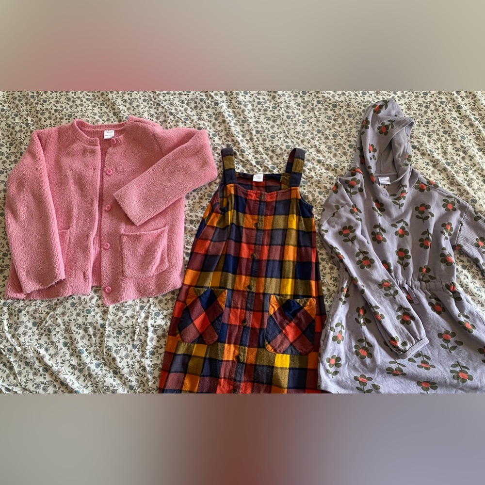 Hanna Andersson Lot / Size 10 / Cardigan Sweater, Jumper, and Hooded Dress